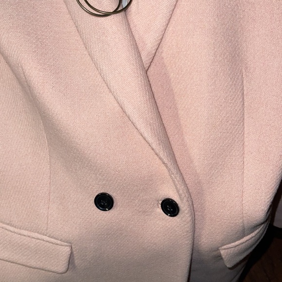 BANANA REPUBLIC PINK DOUBLE-BREASTED COAT PINK BLUSH MEDIUM - Picture 12 of 16